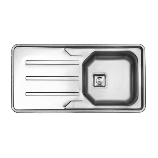 سینک ظرفشویی توکار استیل البرز مدل 180 - سینک تک لگن با سینی